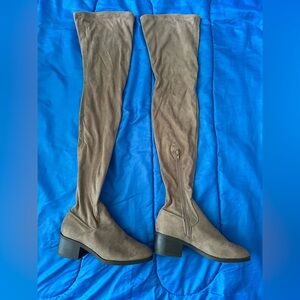 Forever 21 Over Knee Boots Womens Flat Long Thigh High Shoes Boots Brown Size 6
